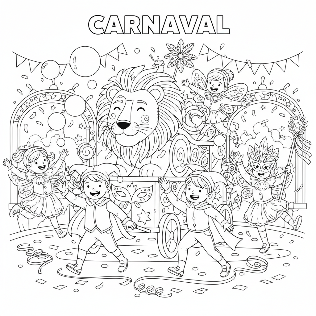 Coloriage coloriage du carnaval 5