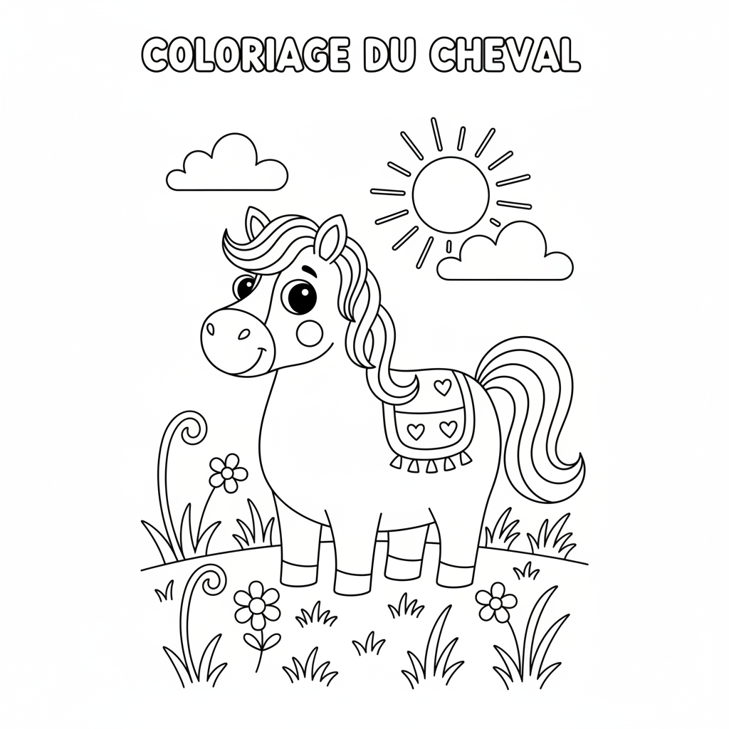 Coloriage Du Cheval à Imprimer Gratuitement