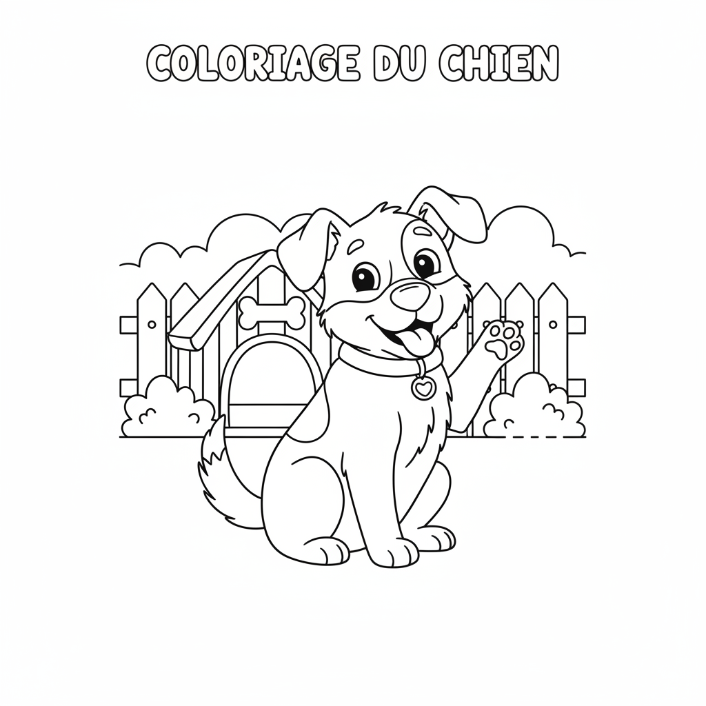Coloriage coloriage du chien 2