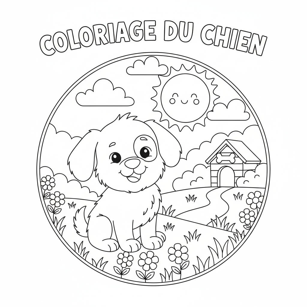 Coloriage coloriage du chien 3