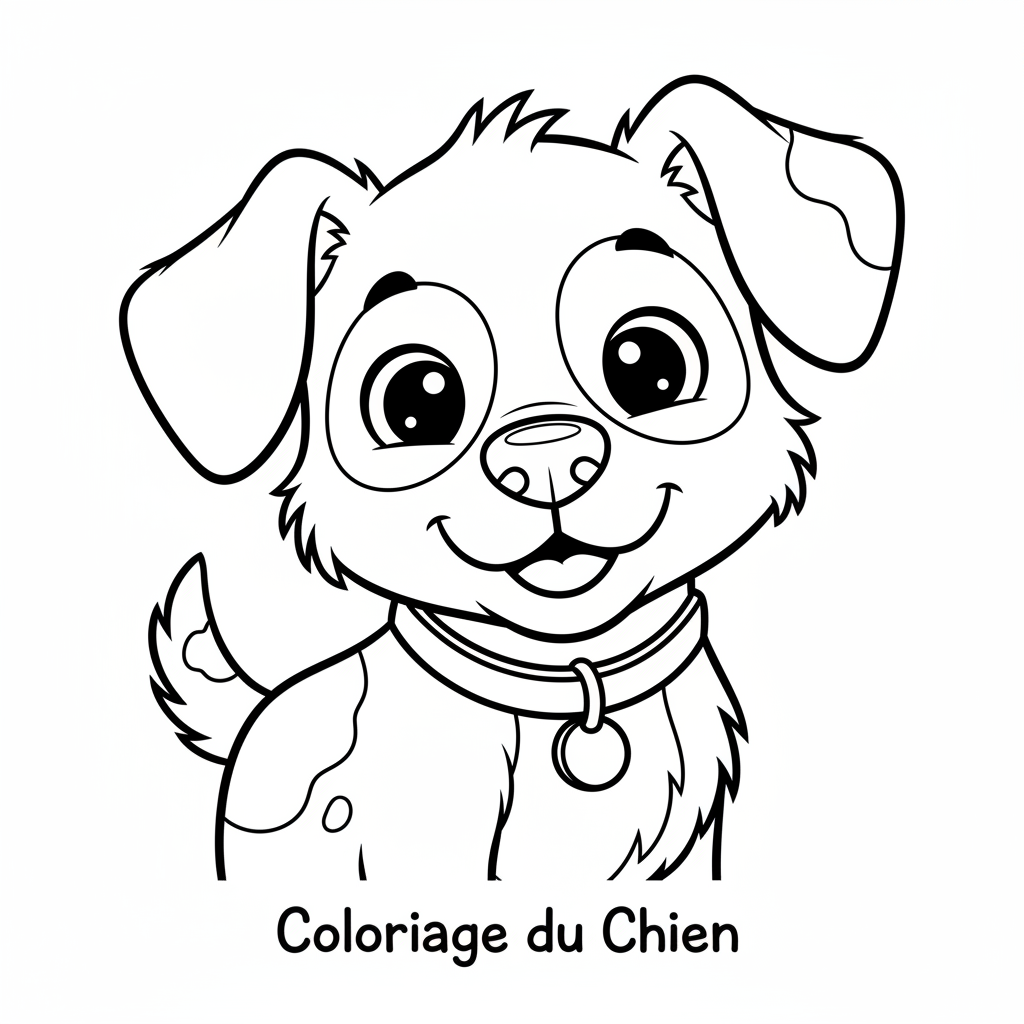 Coloriage coloriage du chien 4