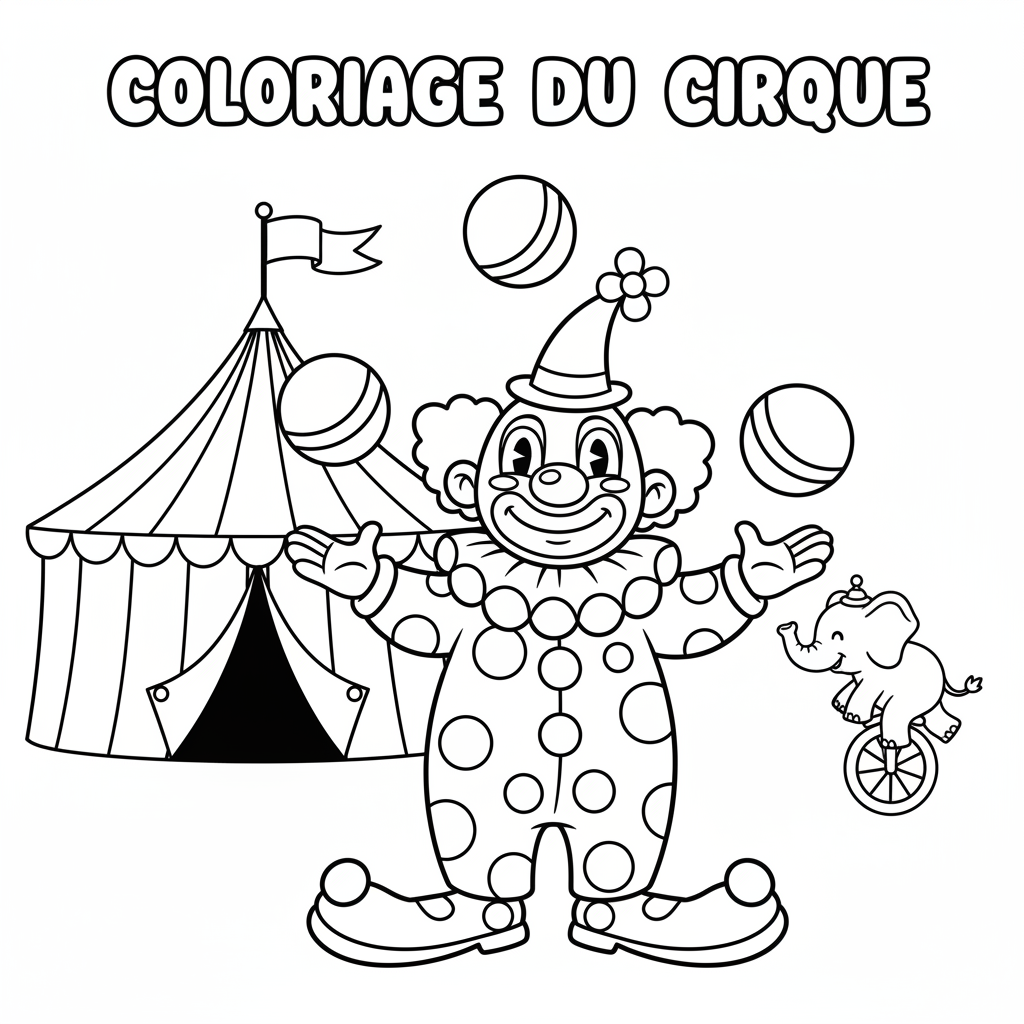 Coloriage Coloriage Du Cirque Gratuit à Imprimer