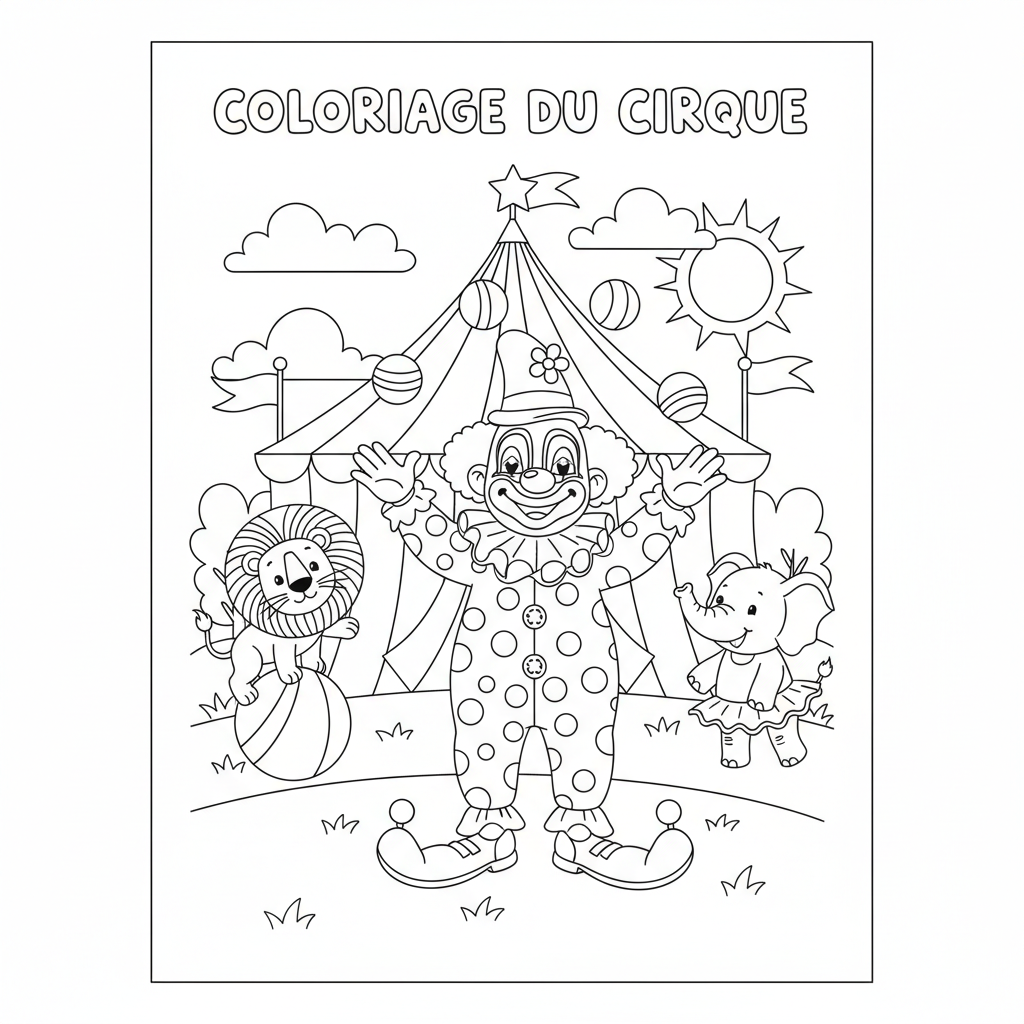 Coloriage coloriage du cirque 3