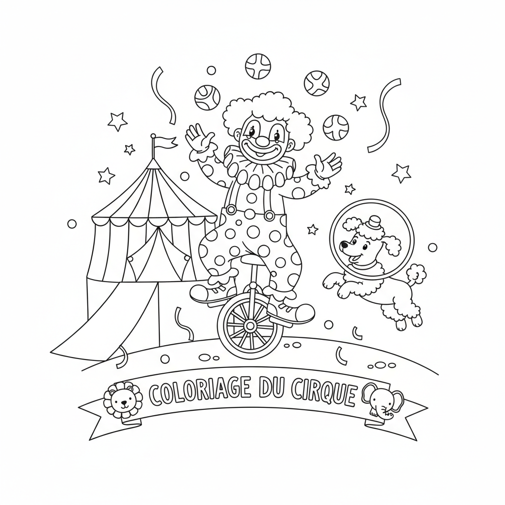 Coloriage coloriage du cirque 5