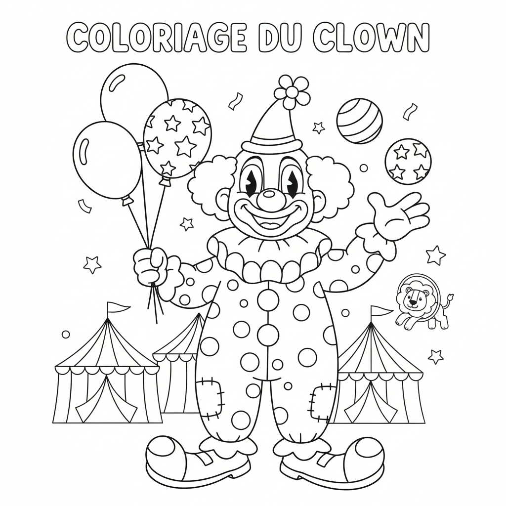 Coloriage coloriage du clown 2