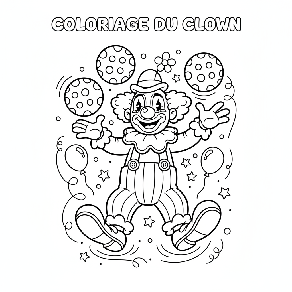 Coloriage coloriage du clown 5