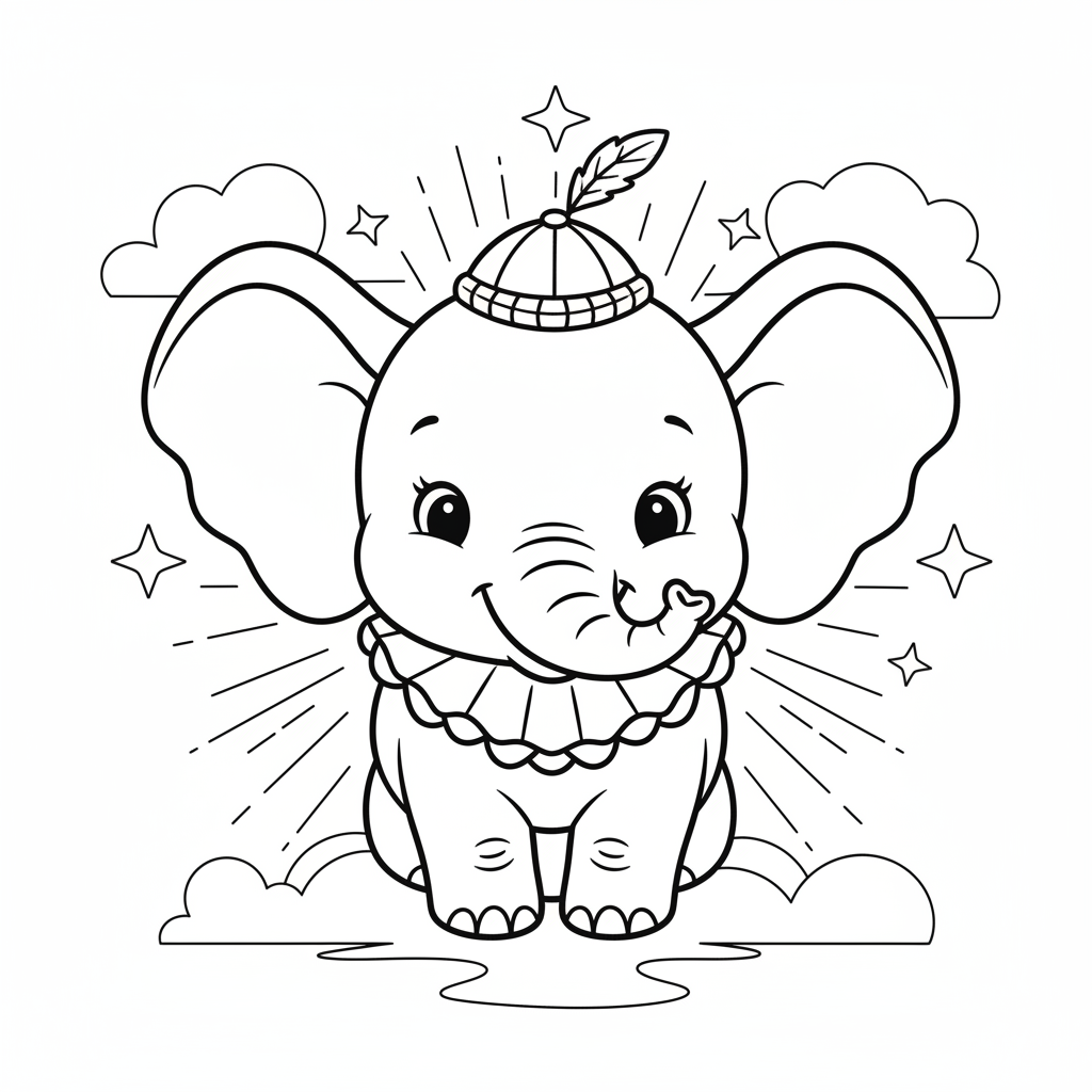 Coloriage coloriage dumbo 4