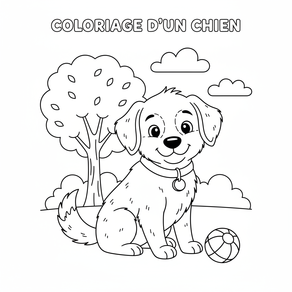 Coloriage coloriage d'un chien 2