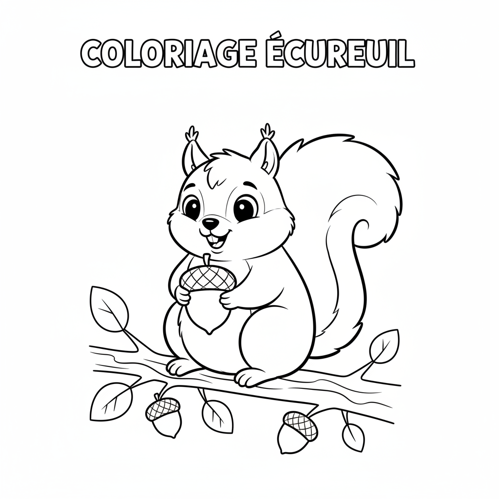 Coloriage coloriage écureuil