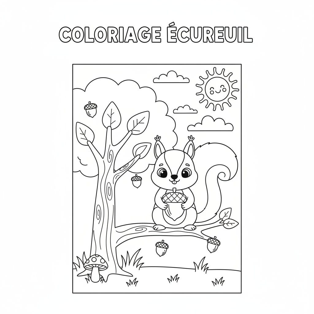 Coloriage coloriage écureuil 2