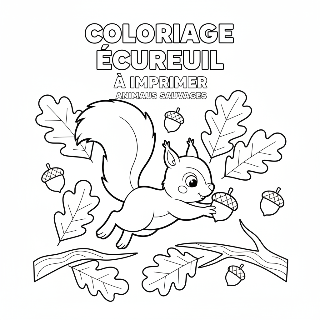 Coloriage coloriage écureuil à imprimer 5