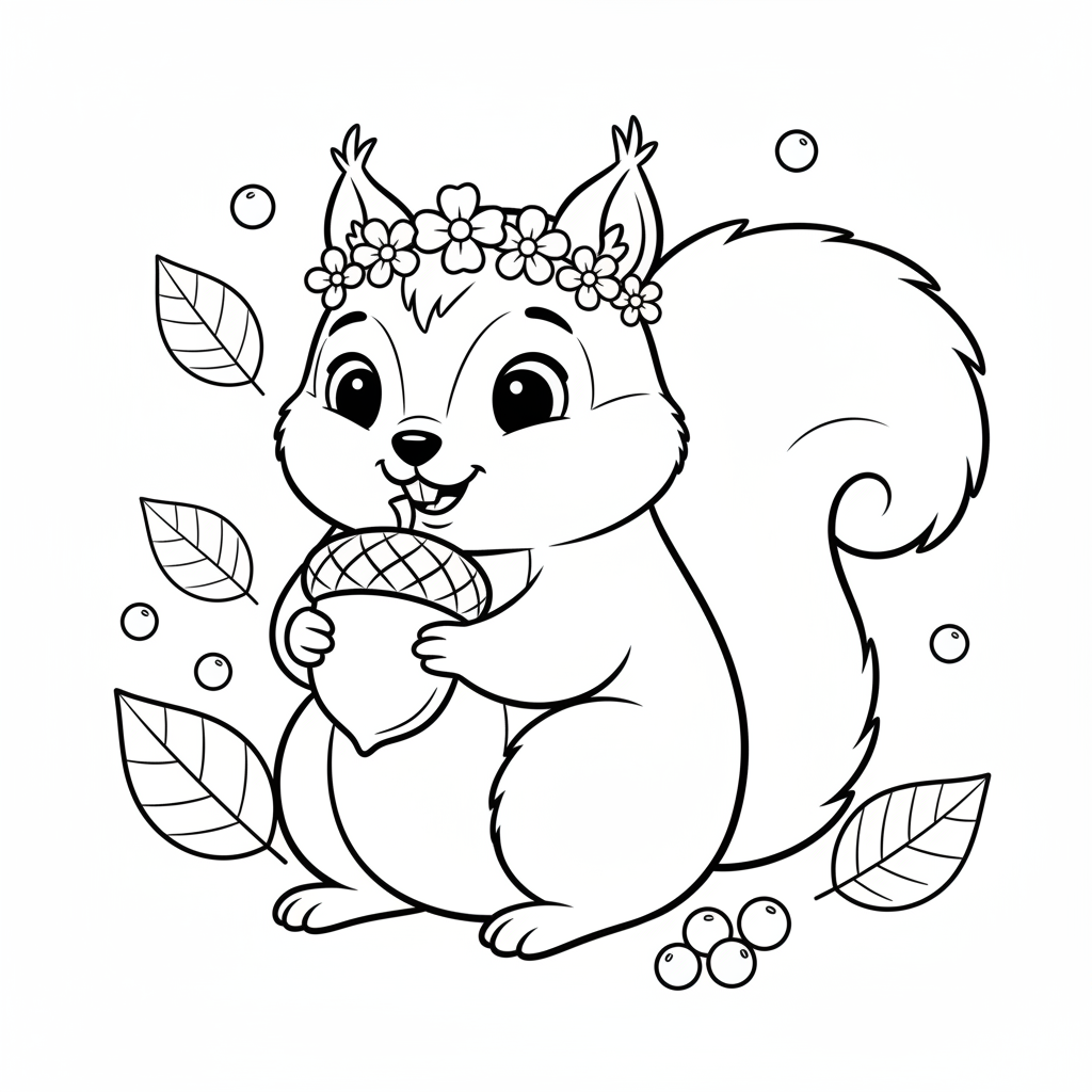 Coloriage coloriage écureuil maternelle 4