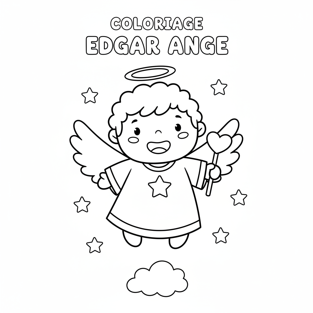 Coloriage coloriage edgar ange