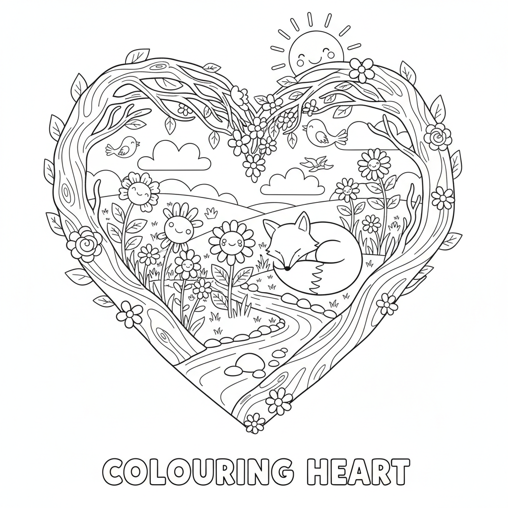 Coloriage coloriage en coeur 3
