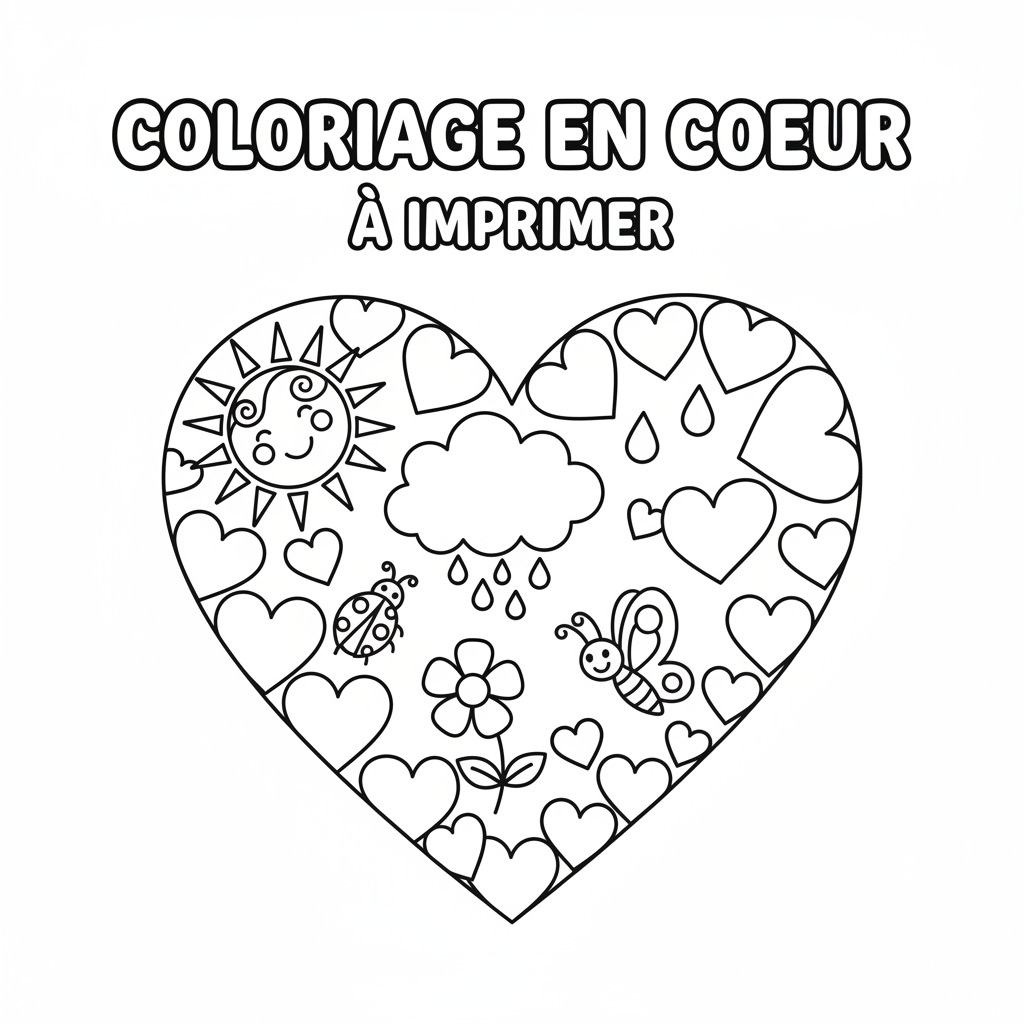 Coloriage coloriage en coeur a imprimer 2