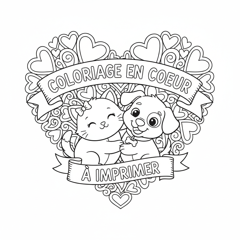 Coloriage coloriage en coeur a imprimer 4