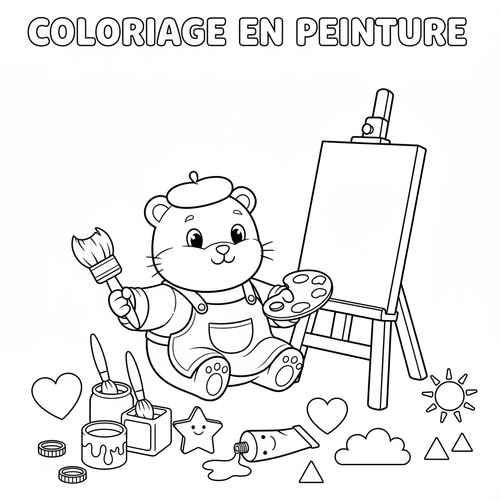 Coloriage En Peinture Gratuit à Imprimer
