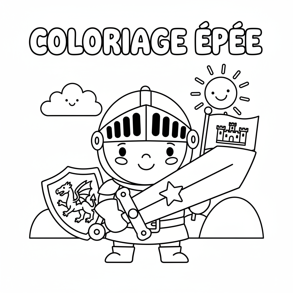 Coloriage coloriage épée