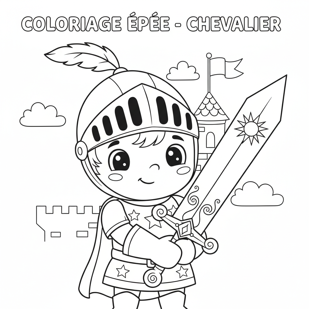 Coloriage coloriage épée 4