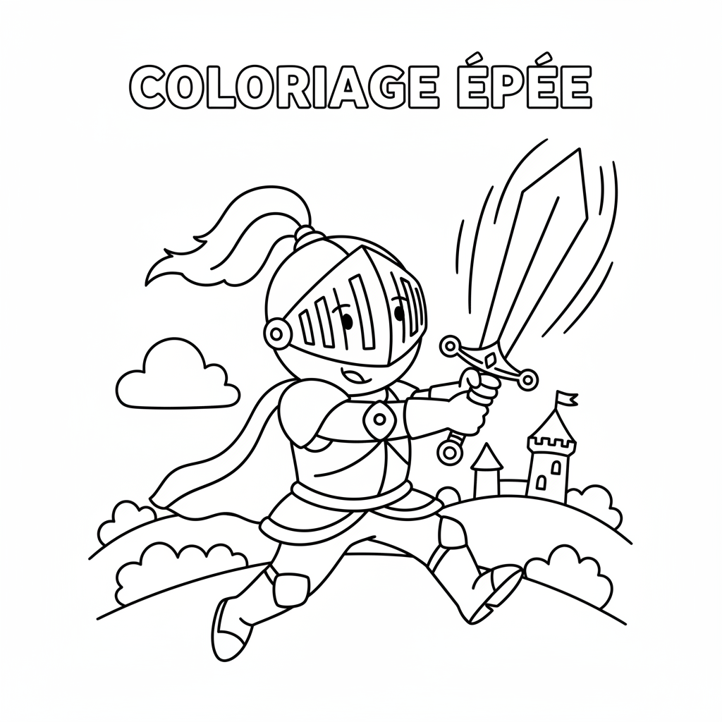 Coloriage coloriage épée 5