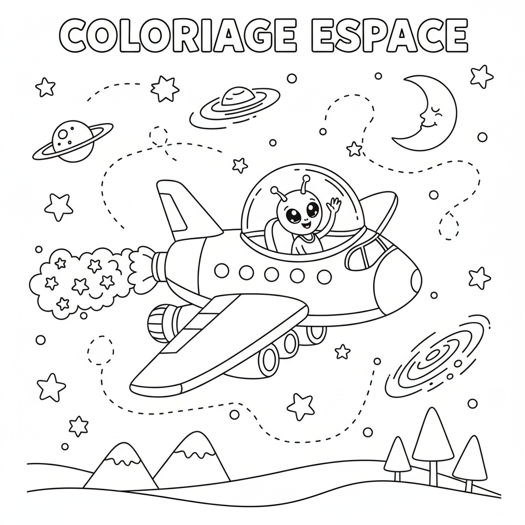 Coloriage coloriage espace 3