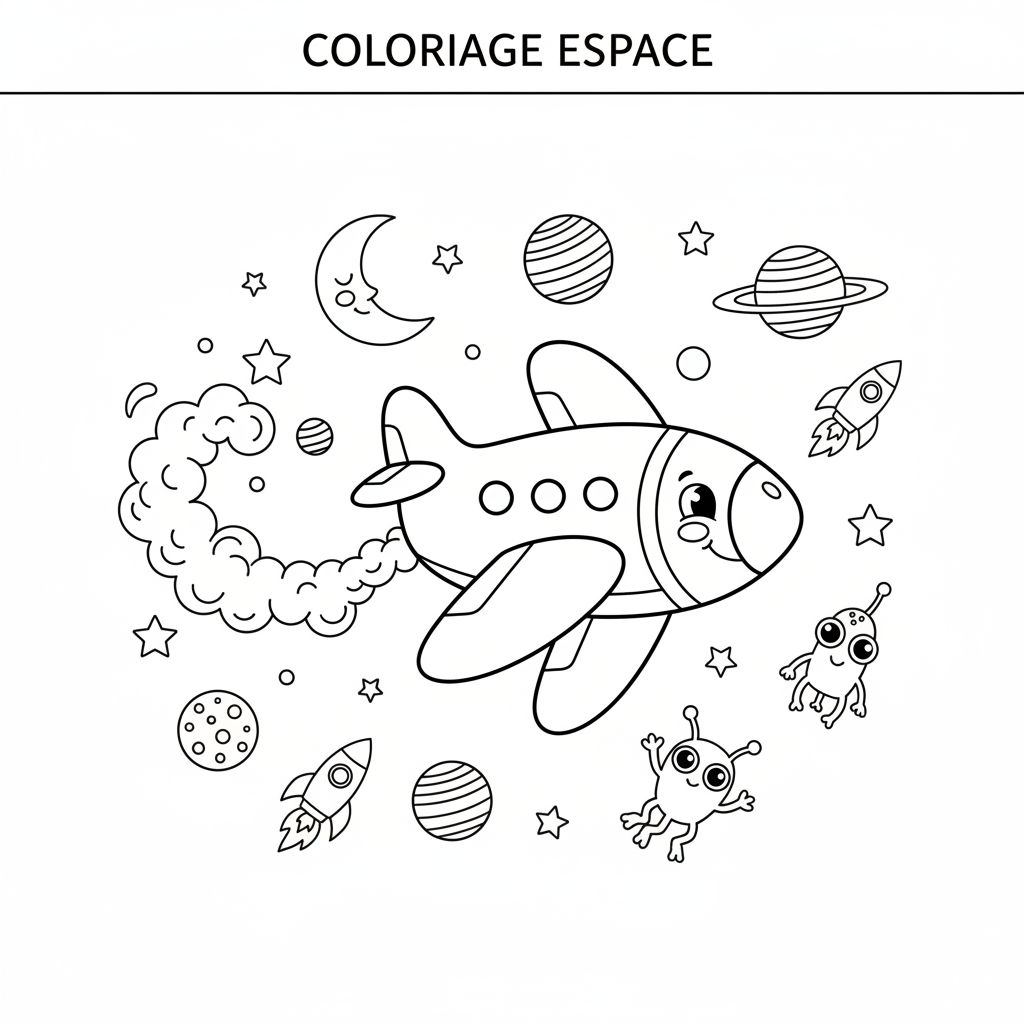 Coloriage coloriage espace à imprimer