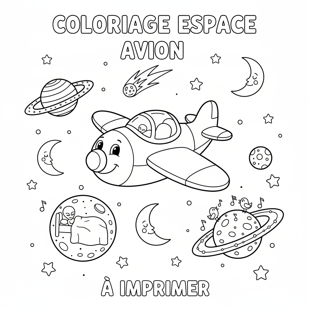 Coloriage coloriage espace à imprimer 3