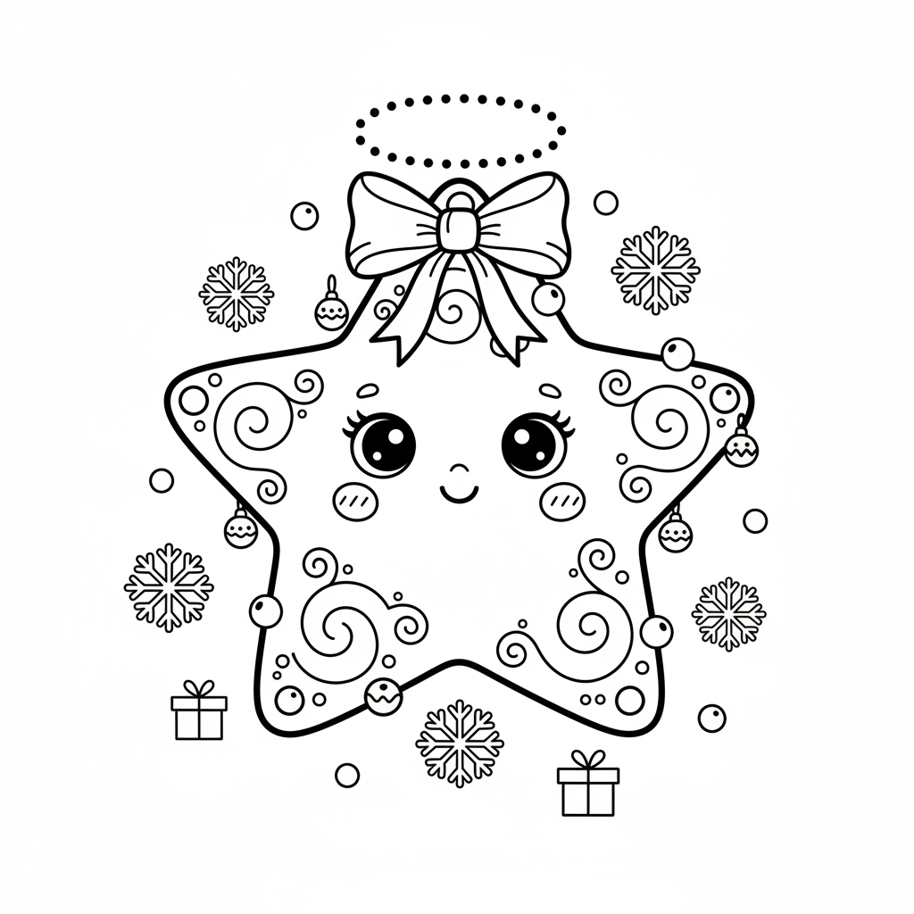Coloriage coloriage etoile de noel 4