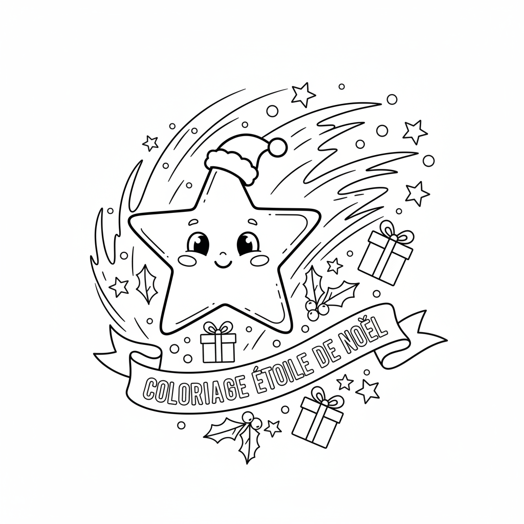 Coloriage coloriage etoile de noel 5