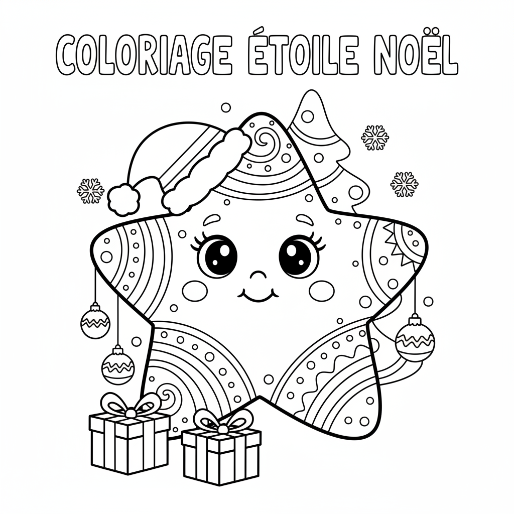 Coloriage coloriage etoile noel
