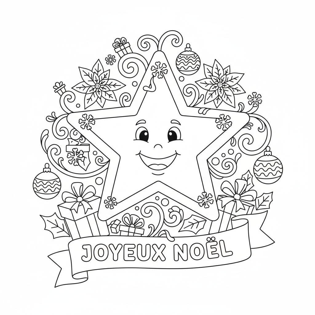 Coloriage coloriage etoile noel 2