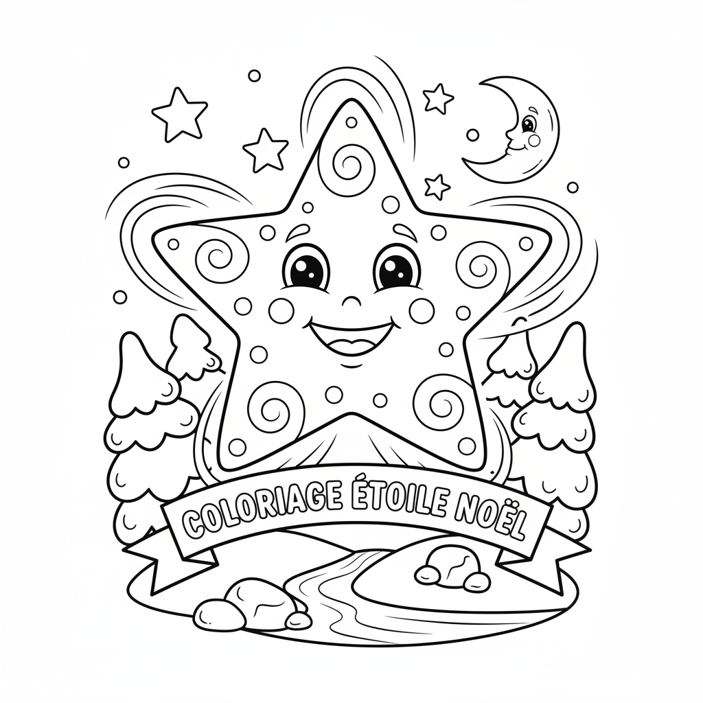 Coloriage coloriage etoile noel 3