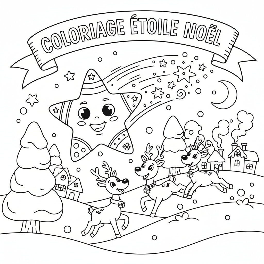 Coloriage coloriage etoile noel 5