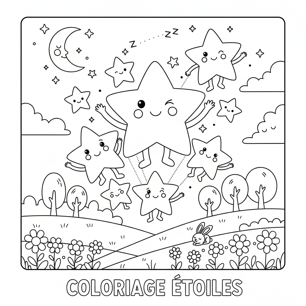 Coloriage coloriage etoiles 3
