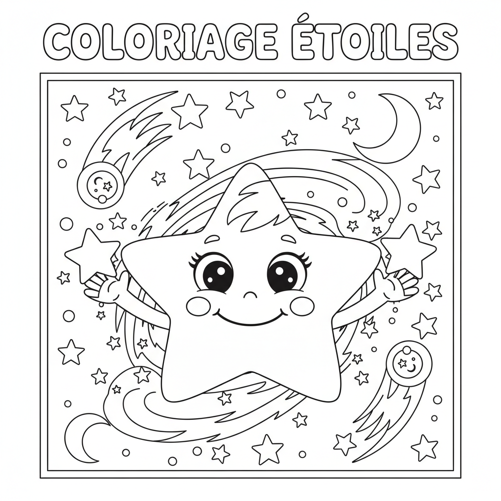Coloriage coloriage etoiles 4