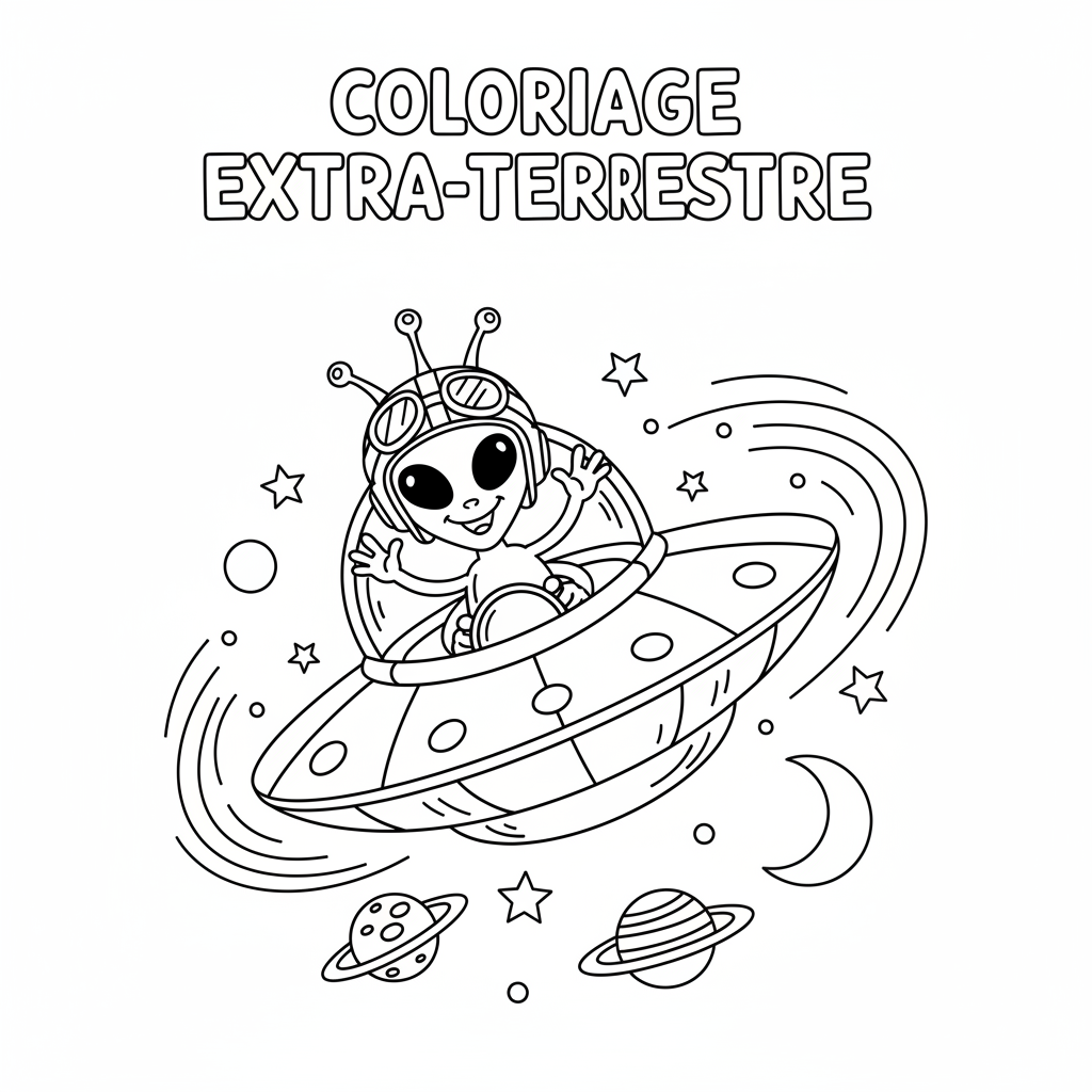 Coloriage coloriage extraterrestre 5