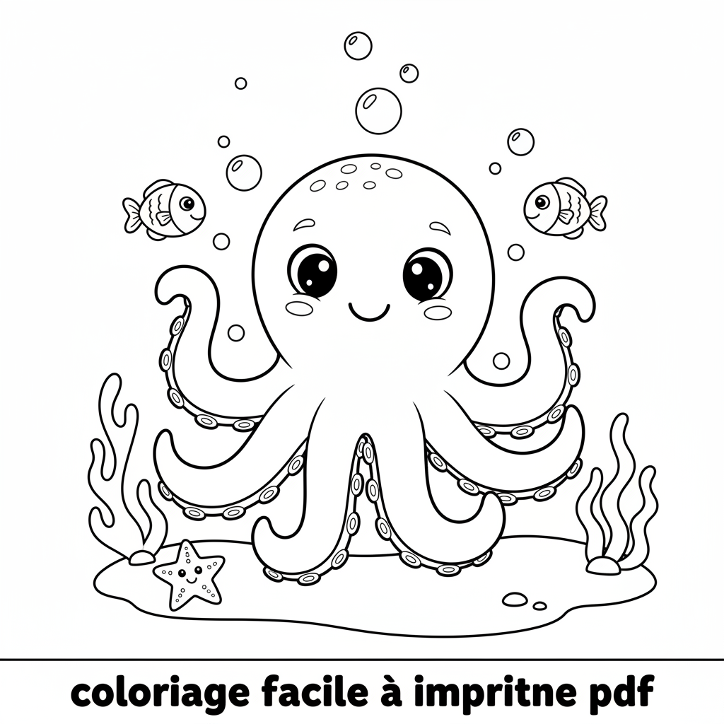 Coloriage Facile À Imprimer Pdf Gratuit pour les Enfants