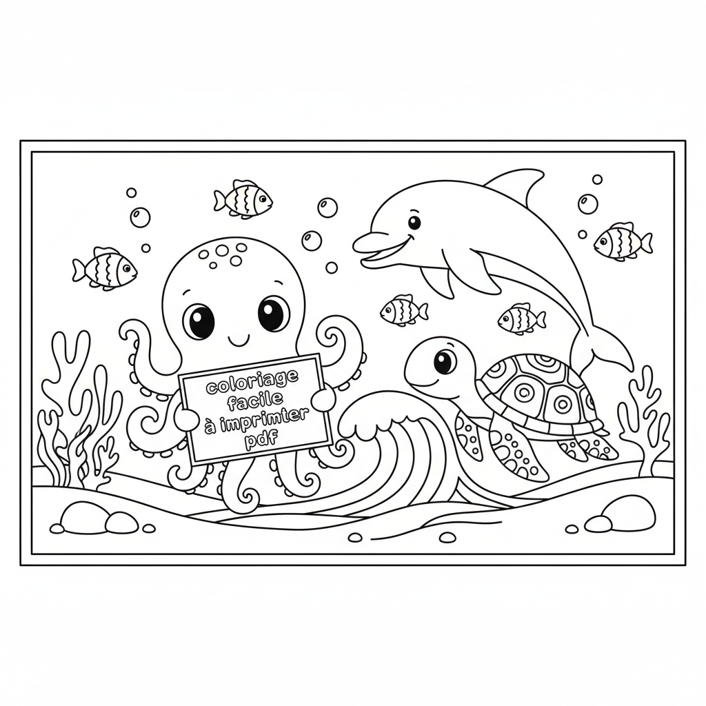 Coloriage coloriage facile à imprimer pdf 3