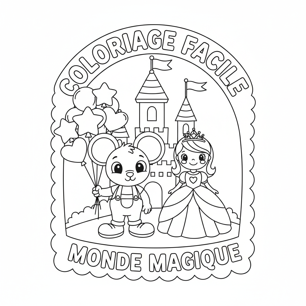 Coloriage coloriage facile disney 1