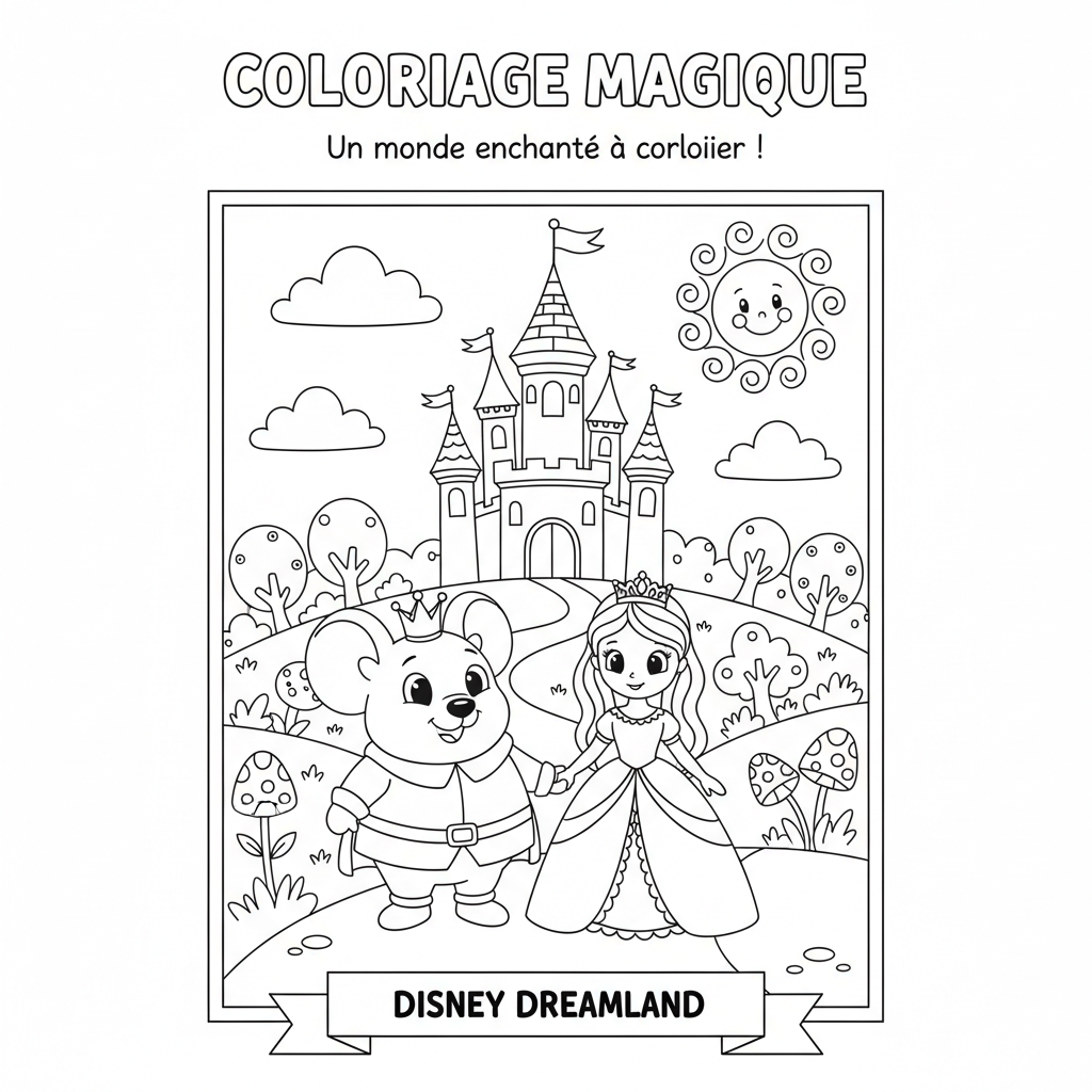 Coloriage coloriage facile disney 3