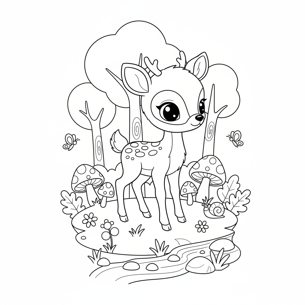 Coloriage coloriage faon 2