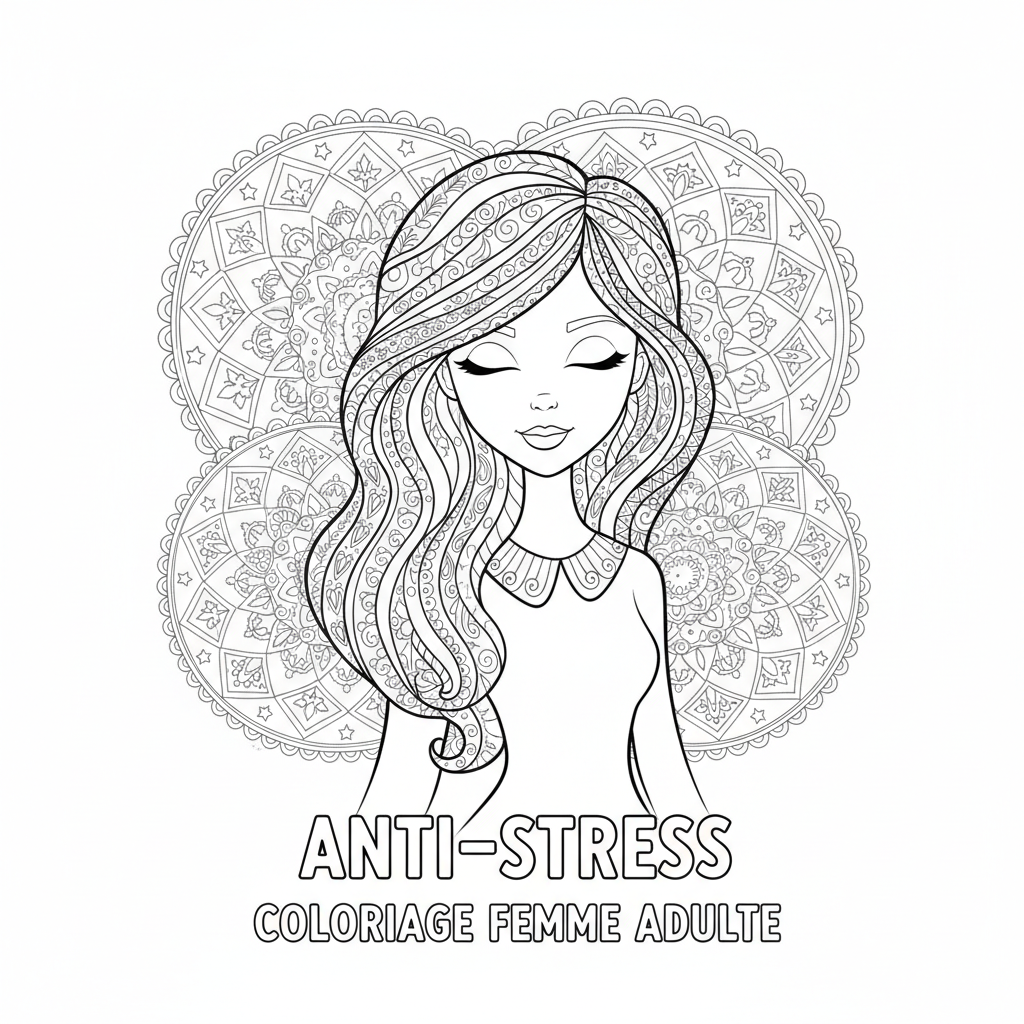 Coloriage coloriage femme adulte 2