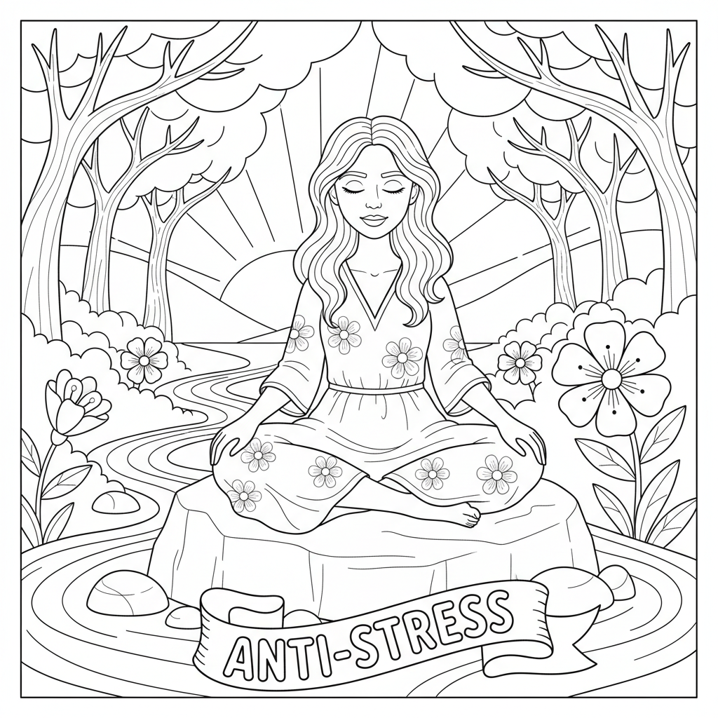 Coloriage coloriage femme adulte 3