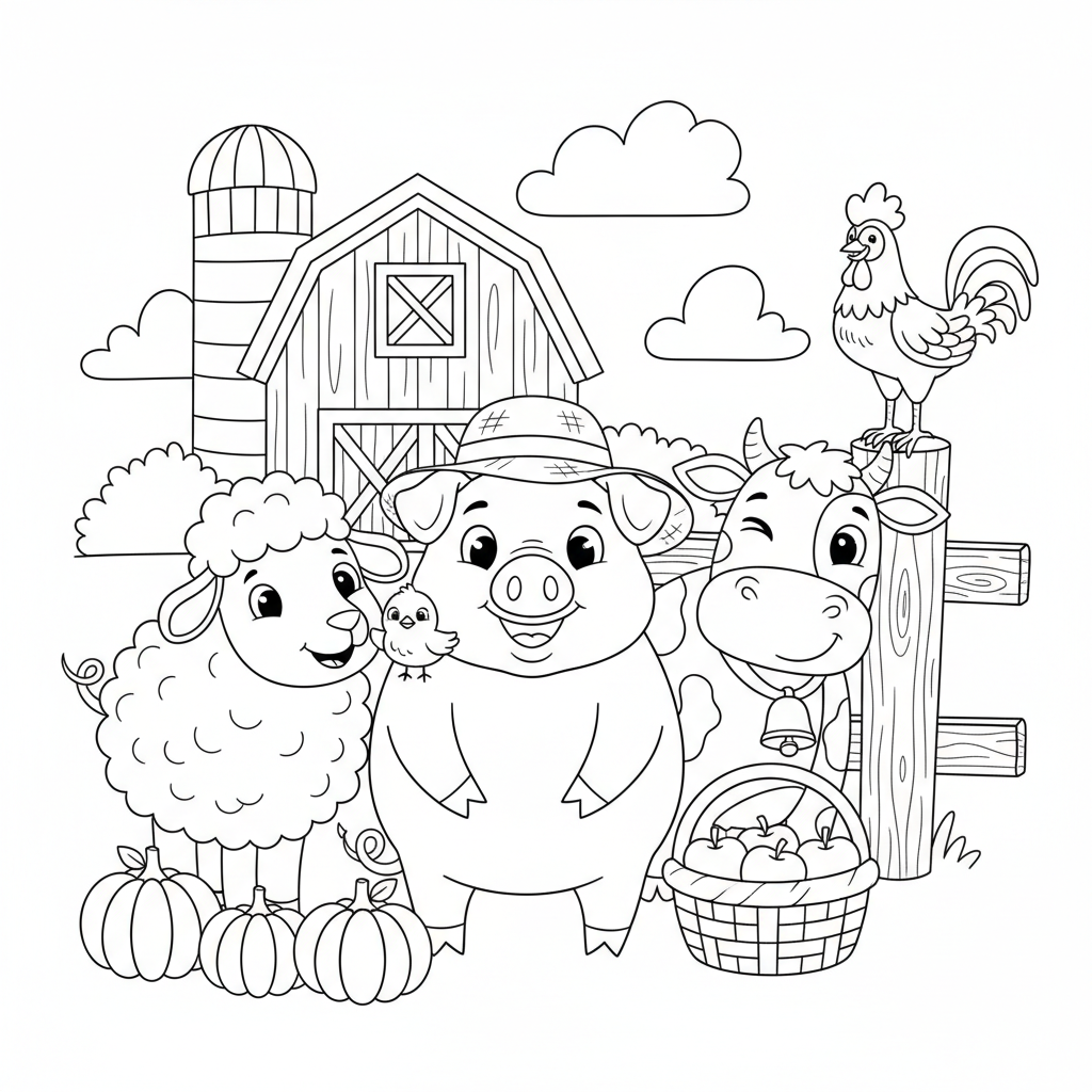 Coloriage coloriage ferme à imprimer 4