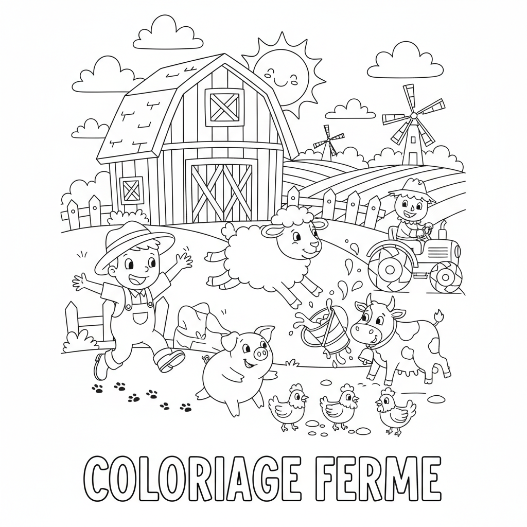 Coloriage coloriage ferme à imprimer 5