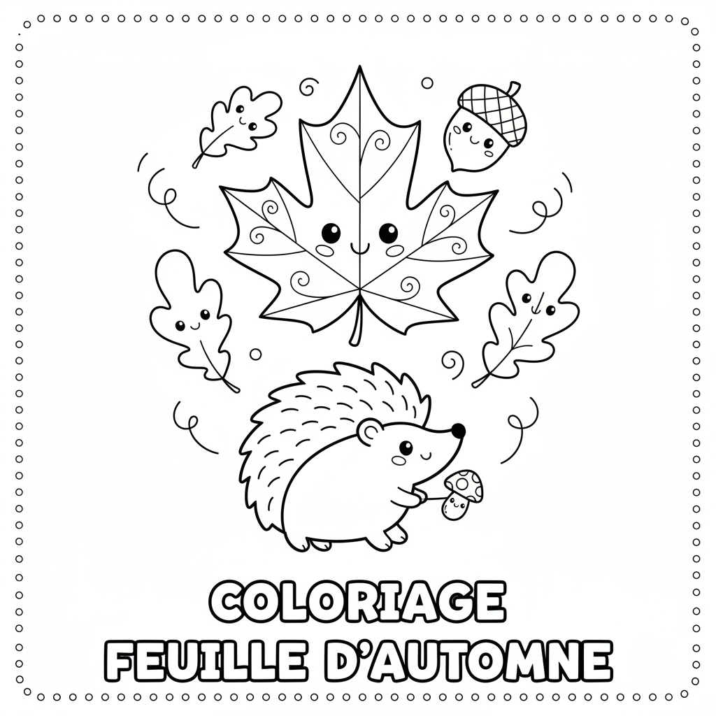 Coloriage coloriage feuille d automne
