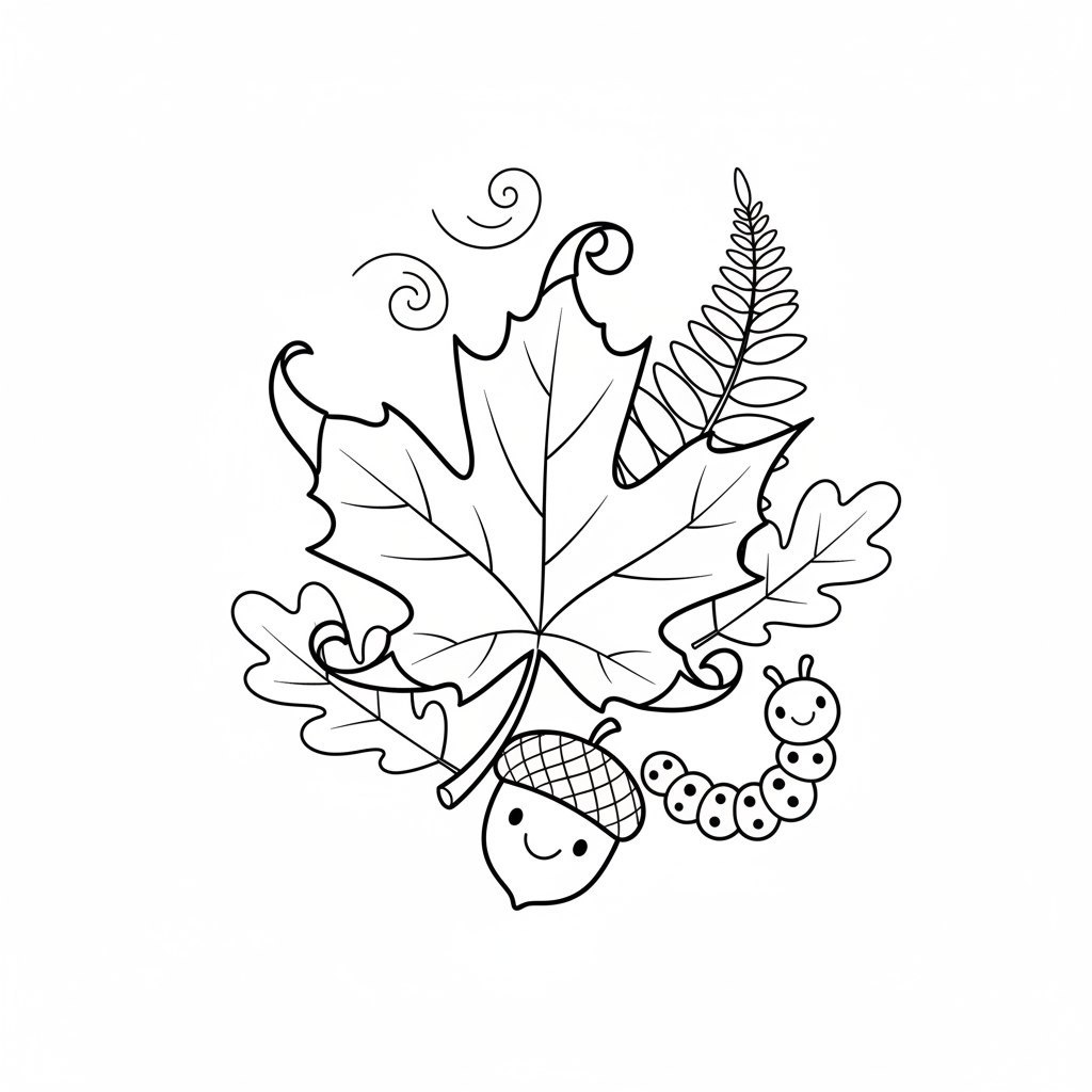 Coloriage coloriage feuille d automne 2