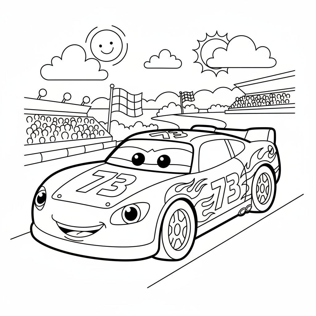 Coloriage coloriage flash mcqueen 2