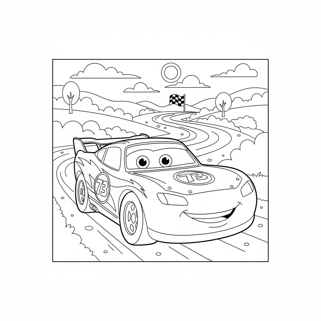 Coloriage coloriage flash mcqueen 3