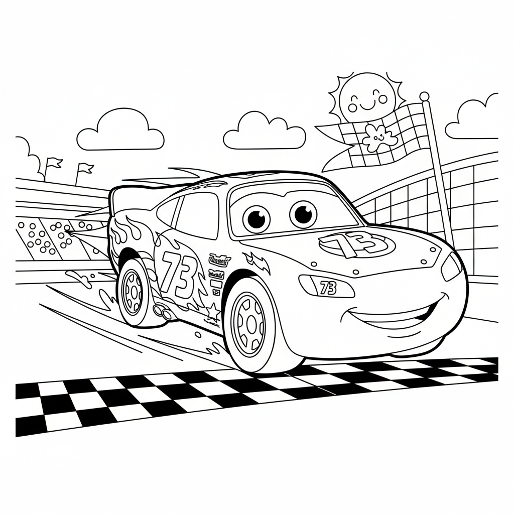 Coloriage coloriage flash mcqueen 5